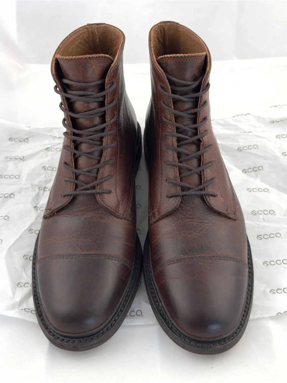 Frye Seth Cap Toe Lace-Up Boots – Size 8.5 M (Style 80081-3480081) – Brown